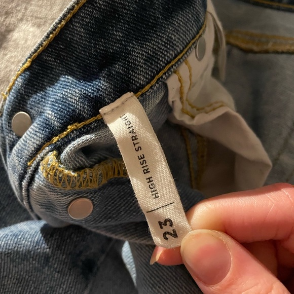 PACSUN: two panel high waisted straight leg jeans - Picture 4 of 7